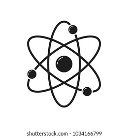 atom vector icon in trendy flat design