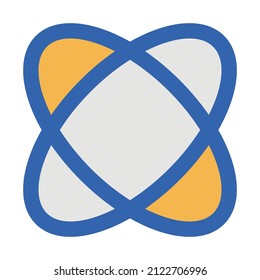 Atom Vector icon which is suitable for commercial work and easily modify or edit it

