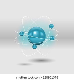 Atom, vector illustration