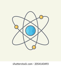 Atom vector illustration. Icon design