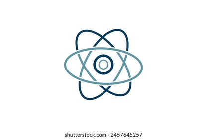 atom vector illustration on a background.Premium quality symbols.vector icons for concept and graphic design. Pro Vector