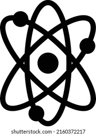 ilustración del vector atom en un fondo transparente. Símbolos de calidad superior. Iconos vectoriales de glifos para diseño de conceptos y gráficos.