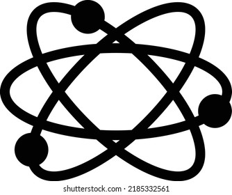atom Vector illustration on a transparent background. Premium quality symmbols. Glyphs vector icons for concept and graphic design.