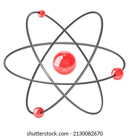 Atom-Vektorgrafik auf weißem Hintergrund