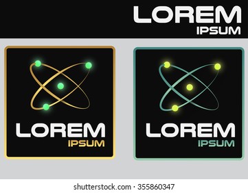 Atom Vector Logo illustration