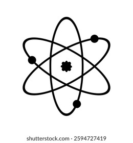 atom vector. atom molecule icon. flat vector illustration design.