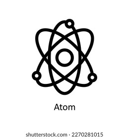 Atom Vector   outline Icons. Simple stock illustration stock