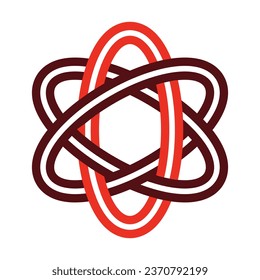 Atom Vector Thick Line Two Color Icons For Personal And Commercial Use.
