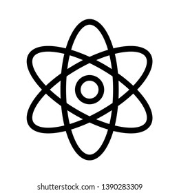 atom vector thin line icon