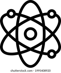 atom vector thin line icon