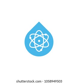 Atom Water Logo Icon Design