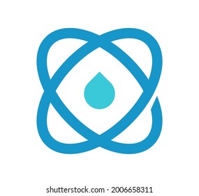 Logo für Atom-Wasser-Vektorgrafik-Design