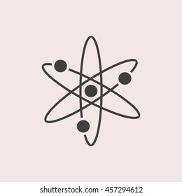Atom web icon. Isolated illustration