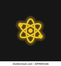 Atom-gelbes Neonsymbol