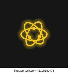 Icono de neón amarillo pálido
