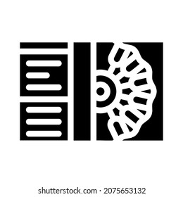vector de icono del glifo del espectrómetro de absorción atómica. señal del espectrómetro de absorción atómica. símbolo de contorno aislado ilustración negra