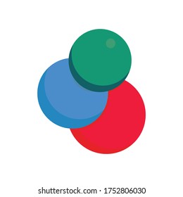 Atomic ball simple Icon Vector