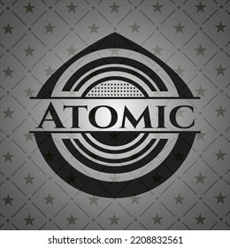 Atomic black emblem. Vintage. Vector Illustration. Detailed. 