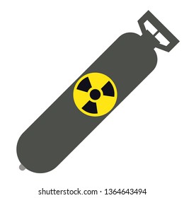 Atomic bomb flat illustration