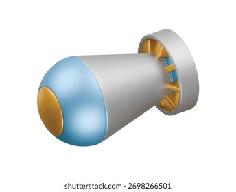 atomic bomb icon 3d illustration render