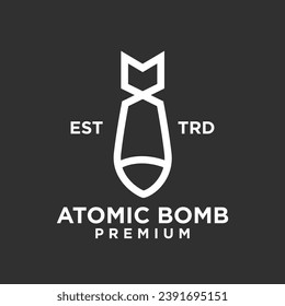 plantilla de ilustración de diseño de icono de la bomba atómica