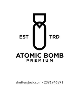 plantilla de ilustración de diseño de icono de la bomba atómica