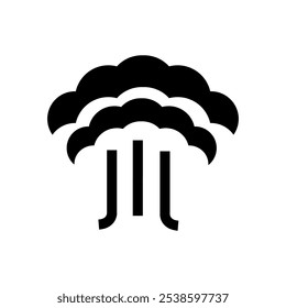 Atomic Bomb icon eps 10