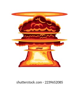 atomic bomb icon flat isolated