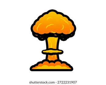 Atomic bomb icon isolated on white background.