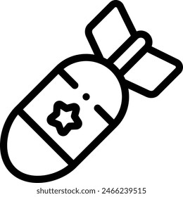 atomic bomb icon. Thin Linear Style Design Isolated On White Background