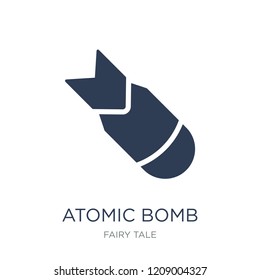 Atomic bomb icon. Trendy flat vector Atomic bomb icon on white background from Fairy Tale collection, vector illustration can be use for web and mobile, eps10