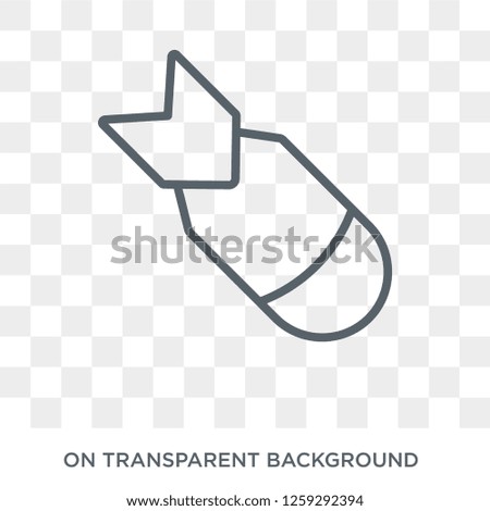 Atomic bomb icon. Trendy flat vector Atomic bomb icon on transparent background from Fairy Tale collection. High quality filled Atomic bomb symbol use for web and mobile