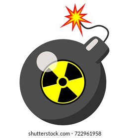 atomic bomb isolated on a white background. Vector Illustration