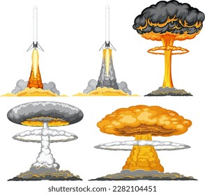 Die Atombombenwolke-Illustration