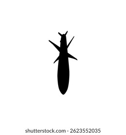 Atomic Bomb Silhouette, can use for Art Illustration, Icon, Symbol, Pictogram, News Illustration, or Graphic Design Element. Vector Illustration