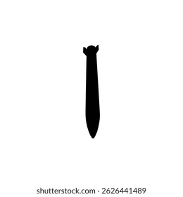 Silueta atómica de la bomba, puede utilizar para la ilustración del arte, el icono, el símbolo, el pictograma, la ilustración de la Noticias, o el elemento del Diseño gráfico. Ilustración vectorial