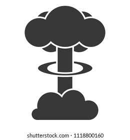 Atomic Bomb Silhouette Design On White Stock Vector (royalty Free 