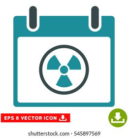 Atomic Calendar Day icon. Vector EPS illustration style is flat iconic bicolor symbol, soft blue colors.