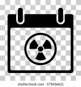 Atomic Calendar Day icon. Vector illustration style is flat iconic symbol, black color, transparent background. Designed for web and software interfaces.
