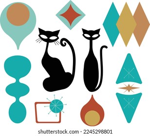 Atomic Cat Vector Art Set