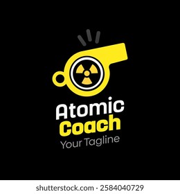 Atomic coach Logo Design Template. Good for Business, Agency, Community and Organization