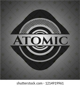 Atomic dark icon or emblem
