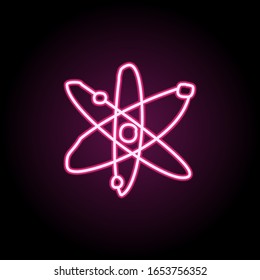 Atomic elements sketch neon icon. Simple thin line, outline vector of education icons for ui and ux, website or mobile application
