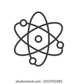 Atomic Energy Icon isolated on white background. Vector icon.