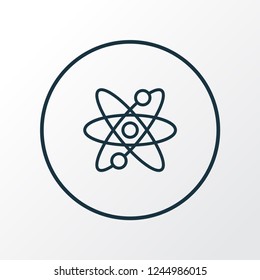 Atomic energy icon line symbol. Premium quality isolated molecule element in trendy style.
