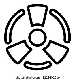 Atomic energy icon. Outline atomic energy vector icon for web design isolated on white background