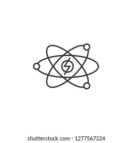 Atomic Energy icon. Simple outline vector of Sustainable Energy set icons for UI and UX, website or mobile application