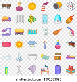 Atomic energy icons set. Cartoon style of 36 atomic energy vector icons for web for any design