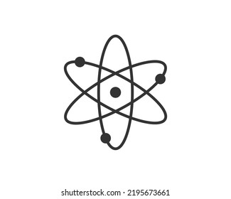 Atomic Energy Nuclear Danger Caution Logo Sign.Radioactive Radiation Warning Icon Symbol Shape. Vector Illustration Image. Isolated On Yellow Background.