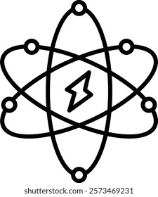 Atomic Energy vector icon. Can be used for printing, mobile and web applications.